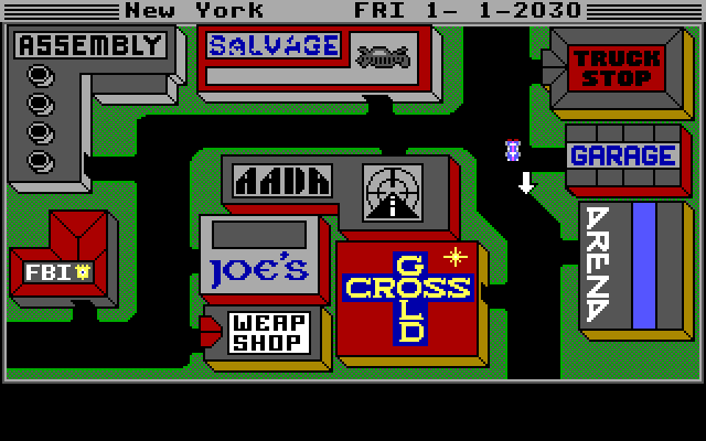 AutoDuel (Amiga) screenshot: New York New York