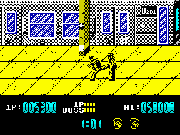 Renegade (ZX Spectrum) screenshot: Stage 1 - Boss