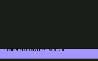 Guderian (Commodore 64) screenshot: Do you want to make the computer the Soviets? They move first.