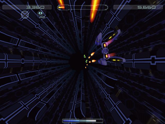 Juno Nemesis Remix (Windows) screenshot: Blazing a trail of laser beams