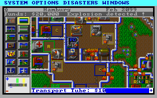 Screenshot of SimCity Graphics Set 2: Future Cities (DOS, 1991) - MobyGames