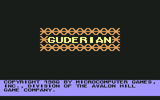 Guderian (Commodore 64) screenshot: Title screen