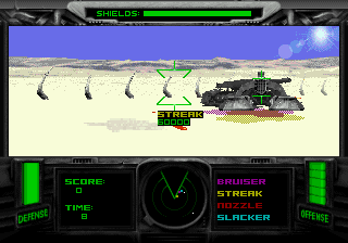 T-Mek (SEGA 32X) screenshot: The first level: the desert