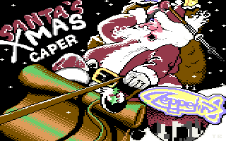 Santa's Xmas Caper (Commodore 64) screenshot: Title screen.