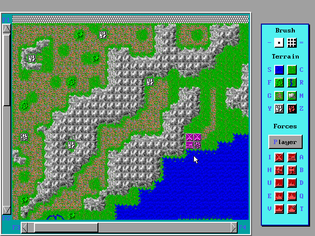 Empire Deluxe (DOS) screenshot: You may edit and later conquer World of Xeen (remember Might & Magic IV and V)