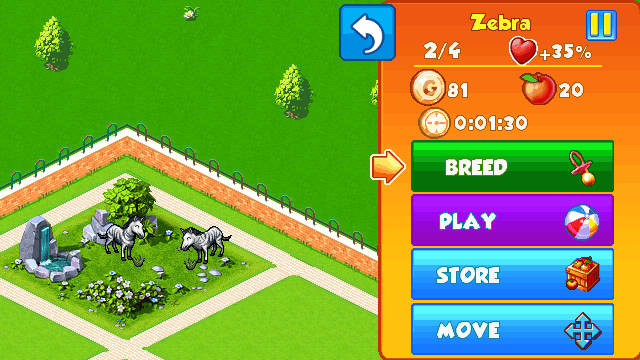 Screenshot of Wonder Zoo (J2ME, 2012) - MobyGames