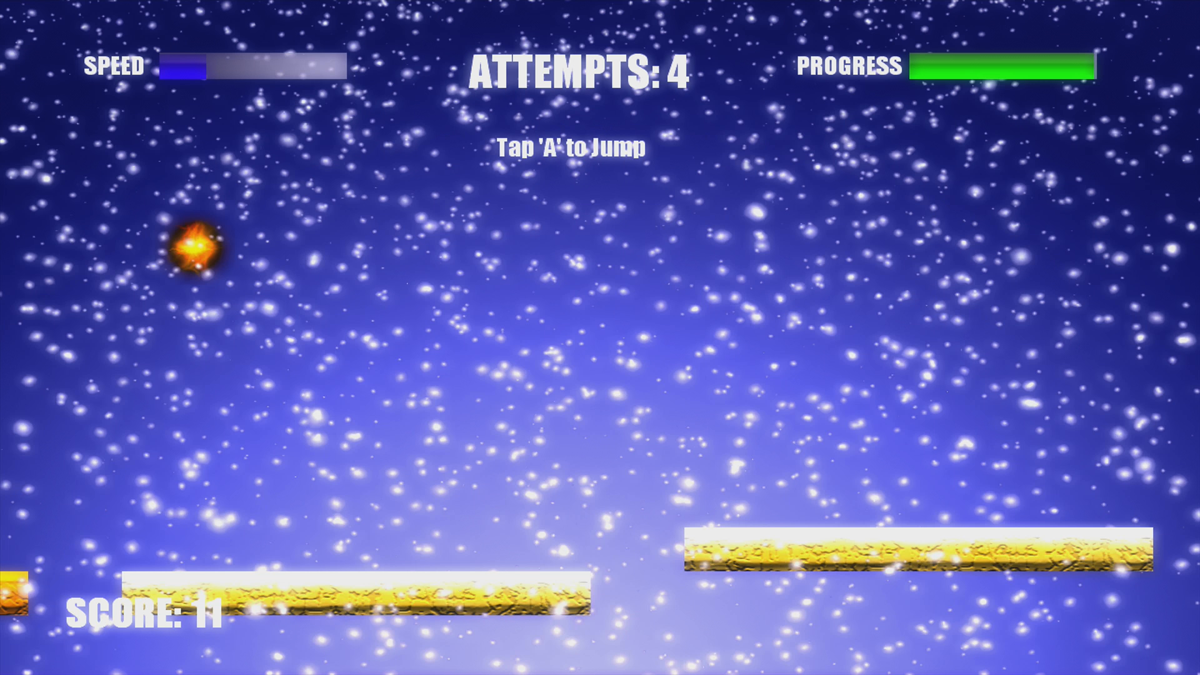 The Flow (Xbox 360) screenshot: With light gravity, the ball jumps higher (Trial version)