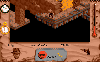 Indiana Jones and the Fate of Atlantis: The Action Game (DOS) screenshot: Level 6 - Atlantis stairway