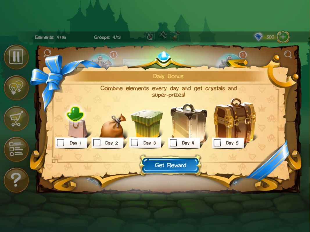 Doodle Kingdom (Windows Apps) screenshot: Rewards for logging in daily