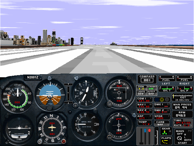 Microsoft Flight Simulator for Windows 95 (Windows) screenshot: The Cessna at Meigs Field - a familiar sight!