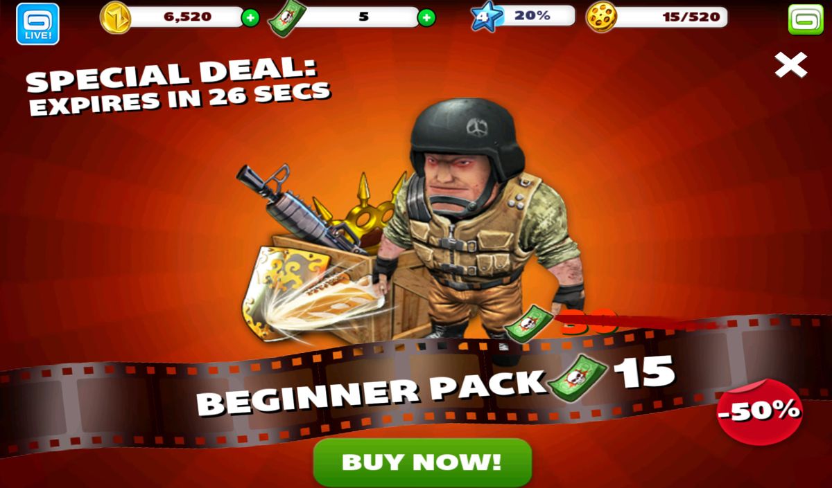Zombiewood (Android) screenshot: A special deal