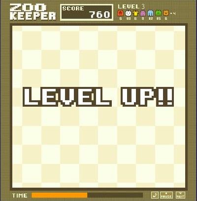 Zoo Keeper (Browser) screenshot: I reached the next level.