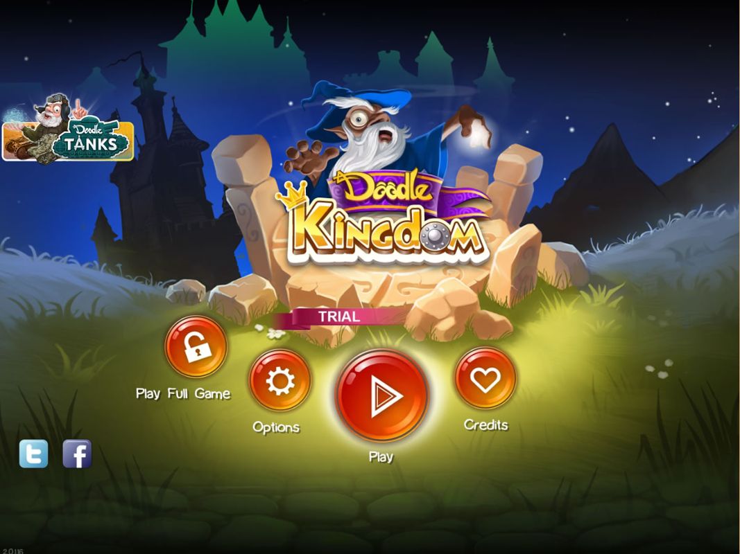 Doodle Kingdom (Windows Apps) screenshot: Main menu (Trial version)