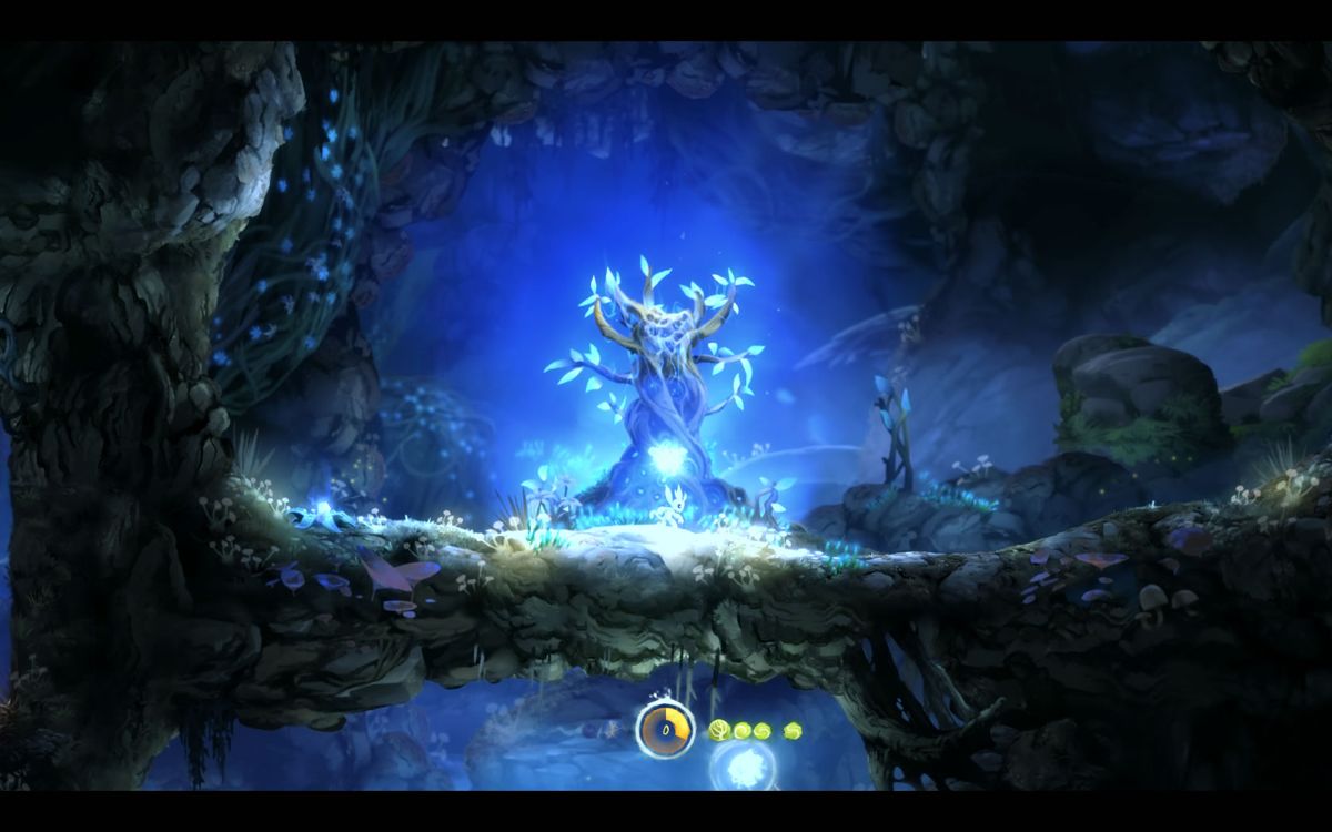 Ori and the Blind Forest: Definitive Edition (Windows) screenshot: At these spirit trees new abilities can be learned.