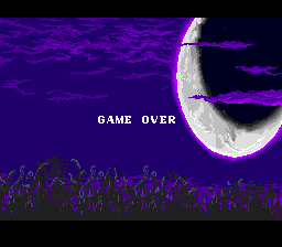 Final Zone (Genesis) screenshot: Game Over