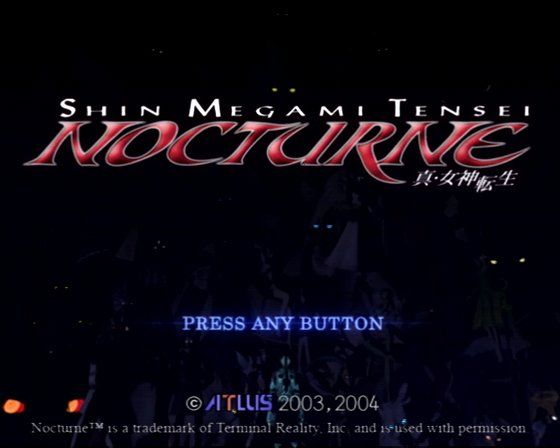 Shin Megami Tensei: Nocturne (PlayStation 2) screenshot: Title screen