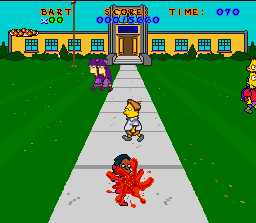 Screenshot of Virtual Bart (SNES, 1994) - MobyGames