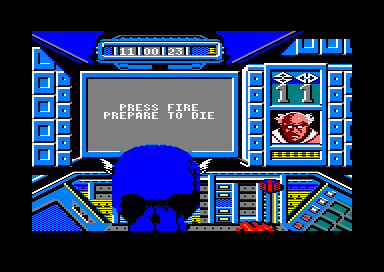 Captain America in: The Doom Tube of Dr. Megalomann (Amstrad CPC) screenshot: Press fire to launch