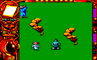 Mystical (Amstrad CPC) screenshot: Drinking the potion