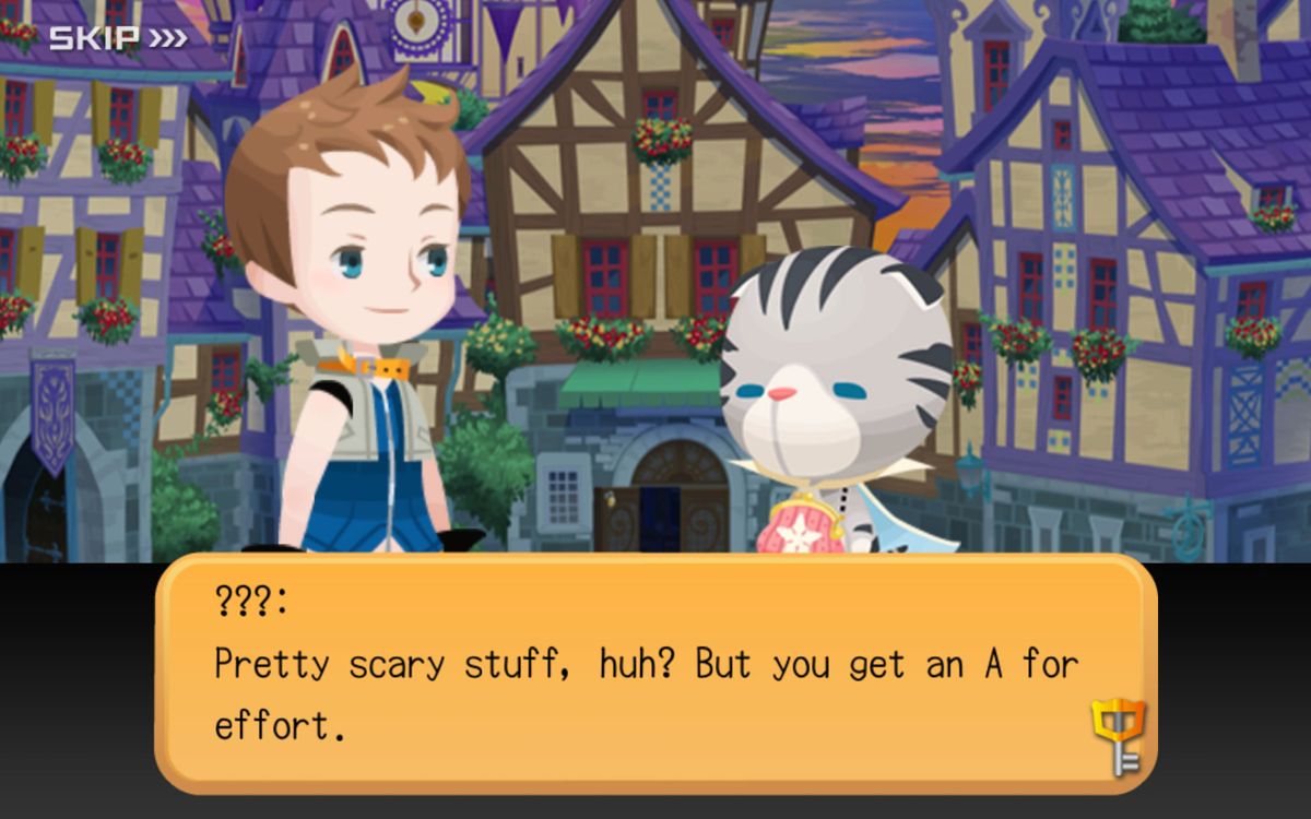 Kingdom Hearts: Unchained χ (Android) screenshot: A conversation in the game's introduction