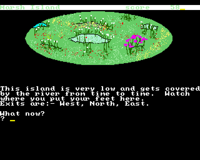 Reasoning with Trolls (Amiga) screenshot: Marsh island