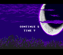 Final Zone (Genesis) screenshot: You have a limited number of continues