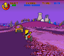 Screenshot of Virtual Bart (SNES, 1994) - MobyGames