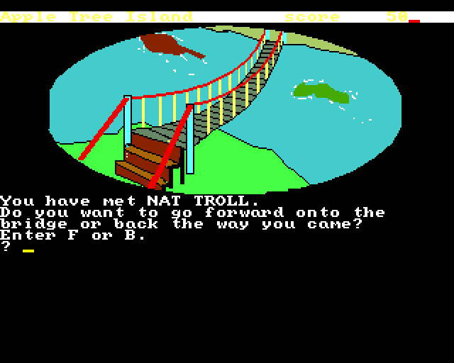 Reasoning with Trolls (Amiga) screenshot: Meeting a troll