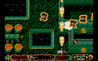 Wings of Death (Atari ST) screenshot: Eat dragon fire, blobs!