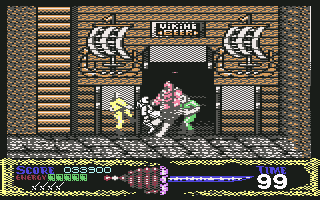Ninja Gaiden (Commodore 64) screenshot: Level 1's boss.