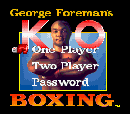George Foreman's KO Boxing (SNES) screenshot: Main game screen