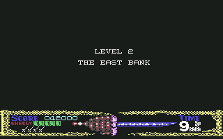 Ninja Gaiden (Commodore 64) screenshot: Prepare for level 2.