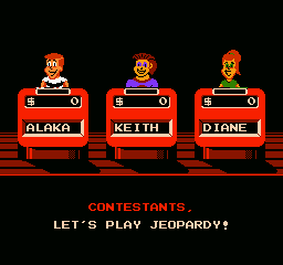 Jeopardy! Junior Edition (NES) screenshot: let's play jeopardy!