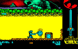 Thundercats (Amstrad CPC) screenshot: Killing another monster...