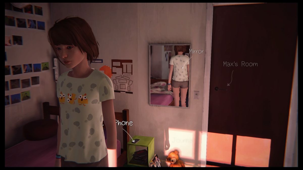 Life Is Strange: Episode 2 - Out of Time (PlayStation 4) screenshot: Camera can freely rotate around Max, independently of her movement