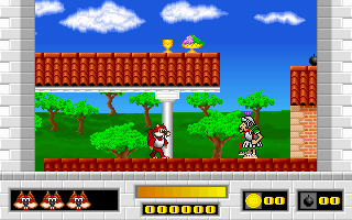 Skunny: Save Our Pizzas! (DOS) screenshot: Level 1