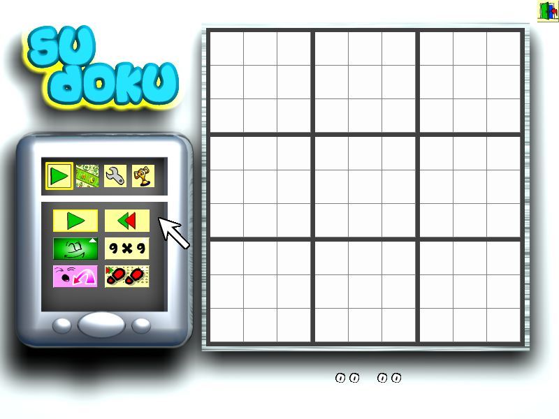 Ultimate Su Doku (Windows) screenshot: The menu / game configuration screen