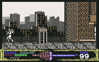 Ninja Gaiden (Commodore 64) screenshot: The starting location for level 1