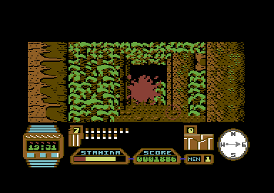Butcher Hill (Commodore 64) screenshot: You have been hit