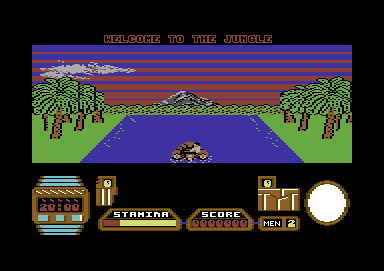 Butcher Hill (Commodore 64) screenshot: Level 1: The River
