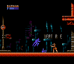 Batman: The Video Game (NES) screenshot: Those annoying little tanks!