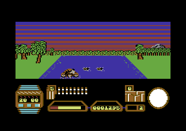 Butcher Hill (Commodore 64) screenshot: Watch out for the spikes