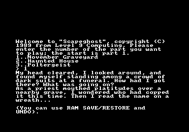 Scapeghost (Amstrad CPC) screenshot: November spawned a monster in this one