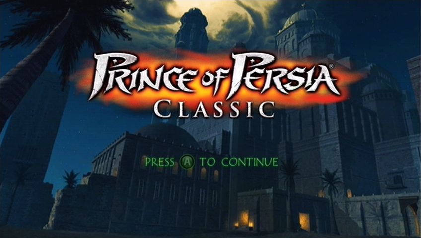 Prince of Persia Classic (Xbox 360) screenshot: Title screen