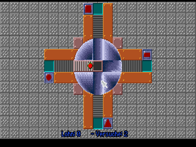 Skyworker (DOS) screenshot: An other job. You have to arrange the figures.