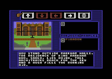 Majik (Commodore 64) screenshot: The adventure begins