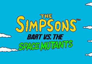 The Simpsons: Bart vs. the Space Mutants (Genesis) screenshot: Title