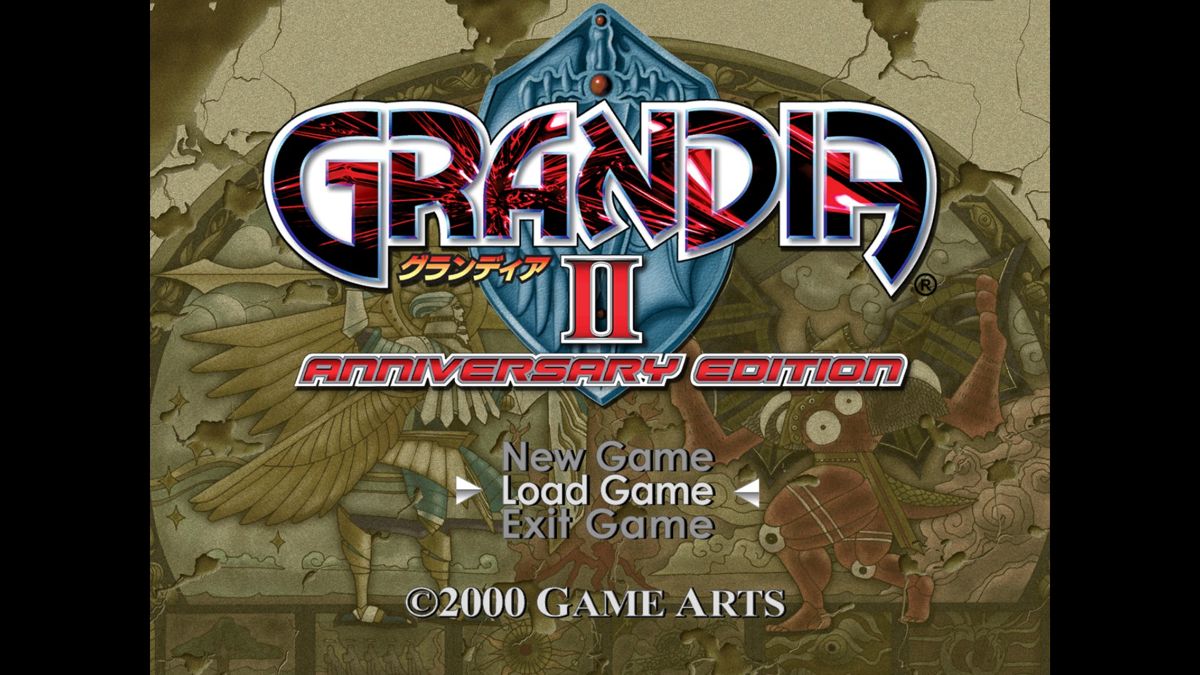 Grandia II: Anniversary Edition (Windows) screenshot: Even the new start menu looks beautiful.
