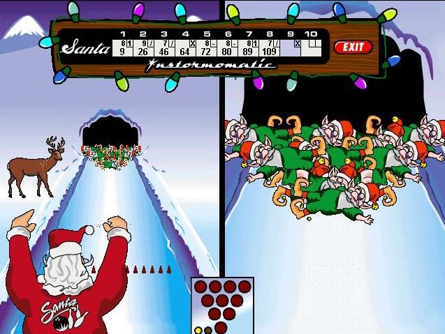 Elf Bowling (Windows) screenshot: STRIKE!