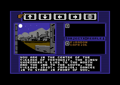 Majik (Commodore 64) screenshot: Standing in the center of Terthwait